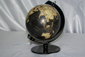 Globo nero con base metallica nera soprammobile mappamondo